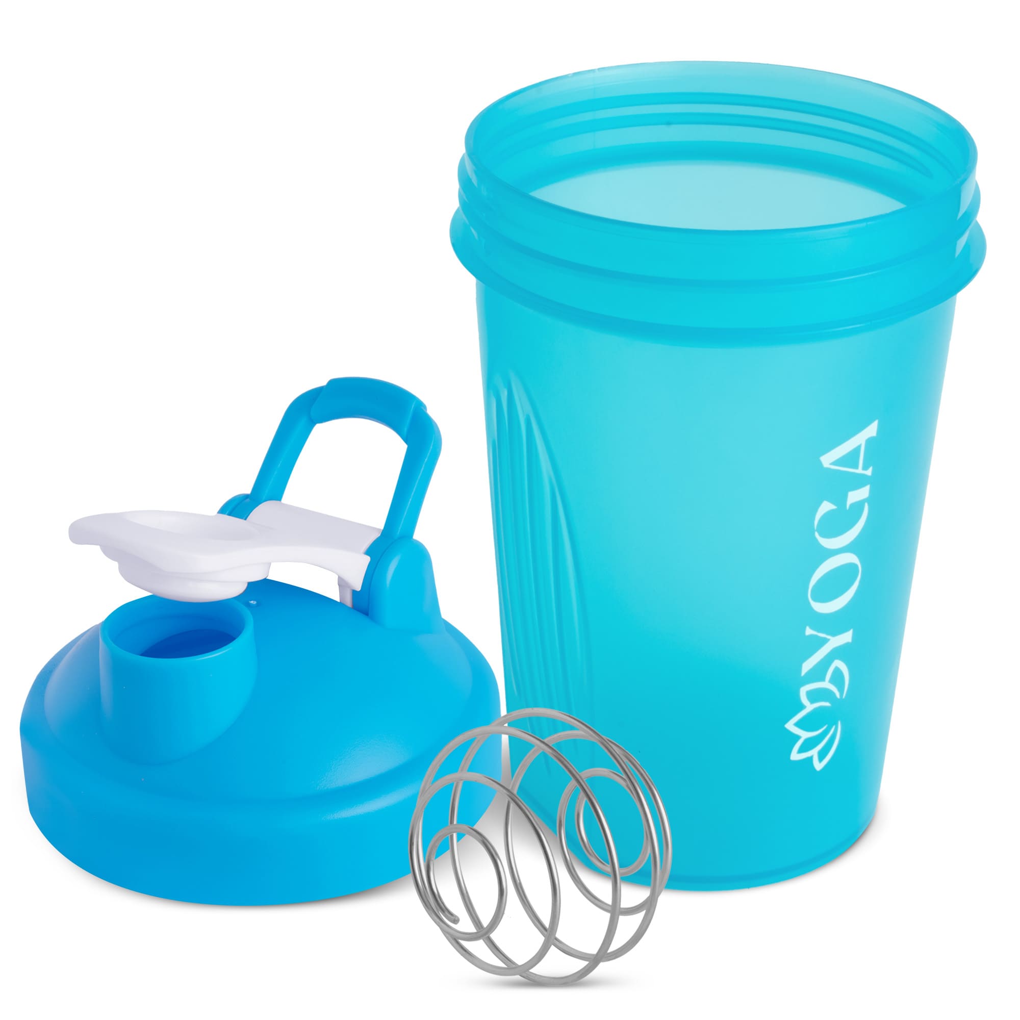 Vaso Proteina Shaker YOGA Azul disponible en Yaxa Mexico